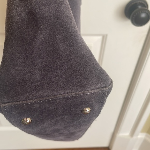 M.I.L.A (Made in Los Angeles) Luxury Tote Bag- Suede- Gray - Picture 9 of 13